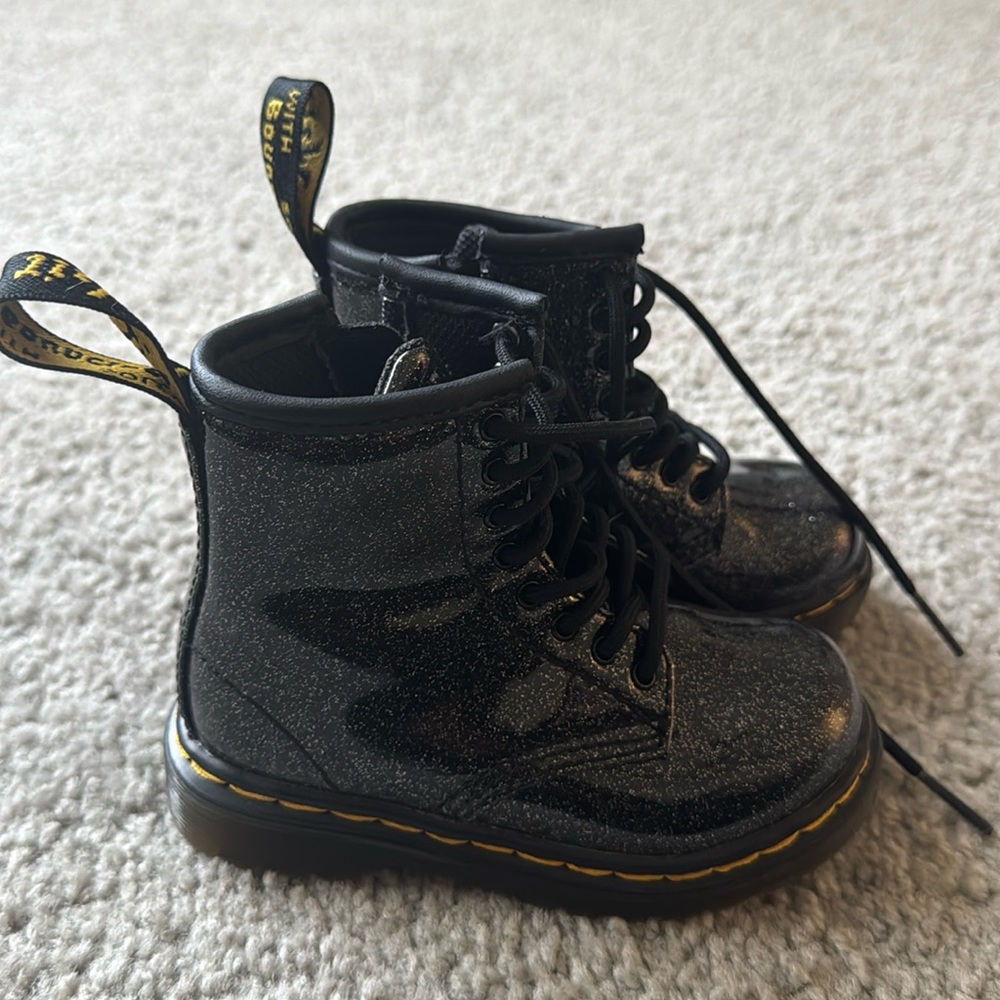 Toddler glitter doc martens
